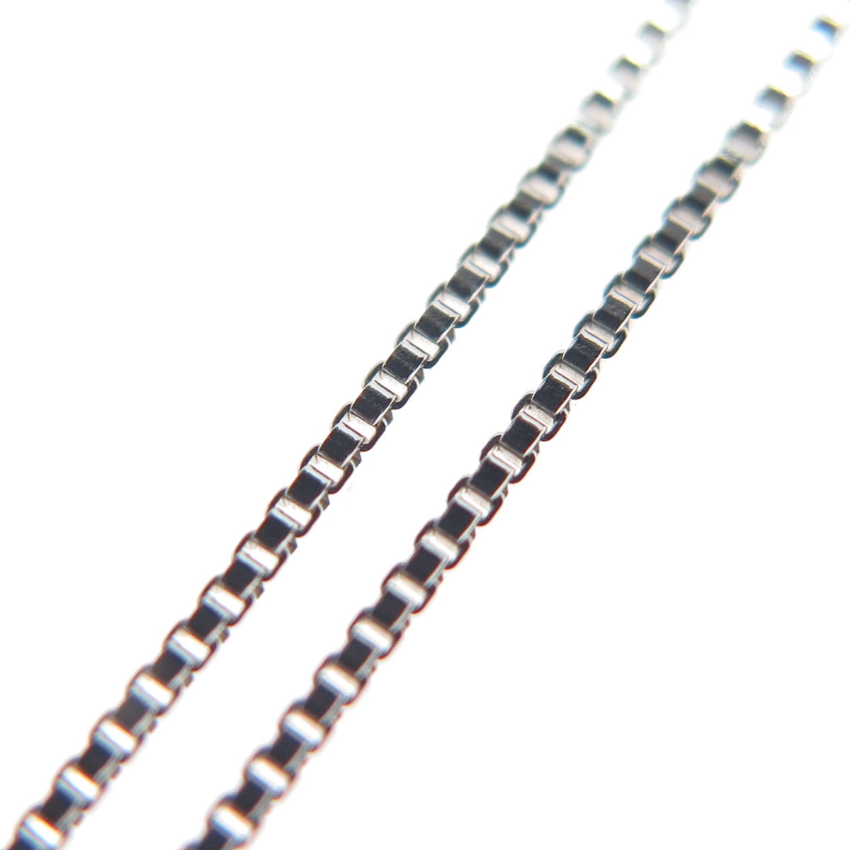 925 Sterling Silver Real Smoky Quartz Fleur de Lis Box Chain Necklace 18"