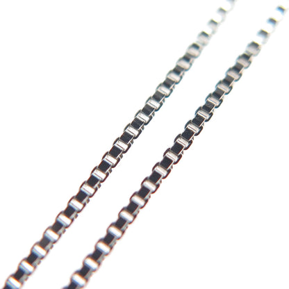 925 Sterling Silver Real Smoky Quartz Fleur de Lis Box Chain Necklace 18"