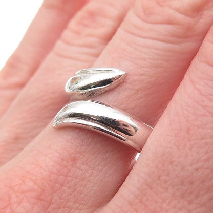 MWS Mark Wasserman Samara Sterling Silver Vintage Adjustable Bypass Ring Size 9