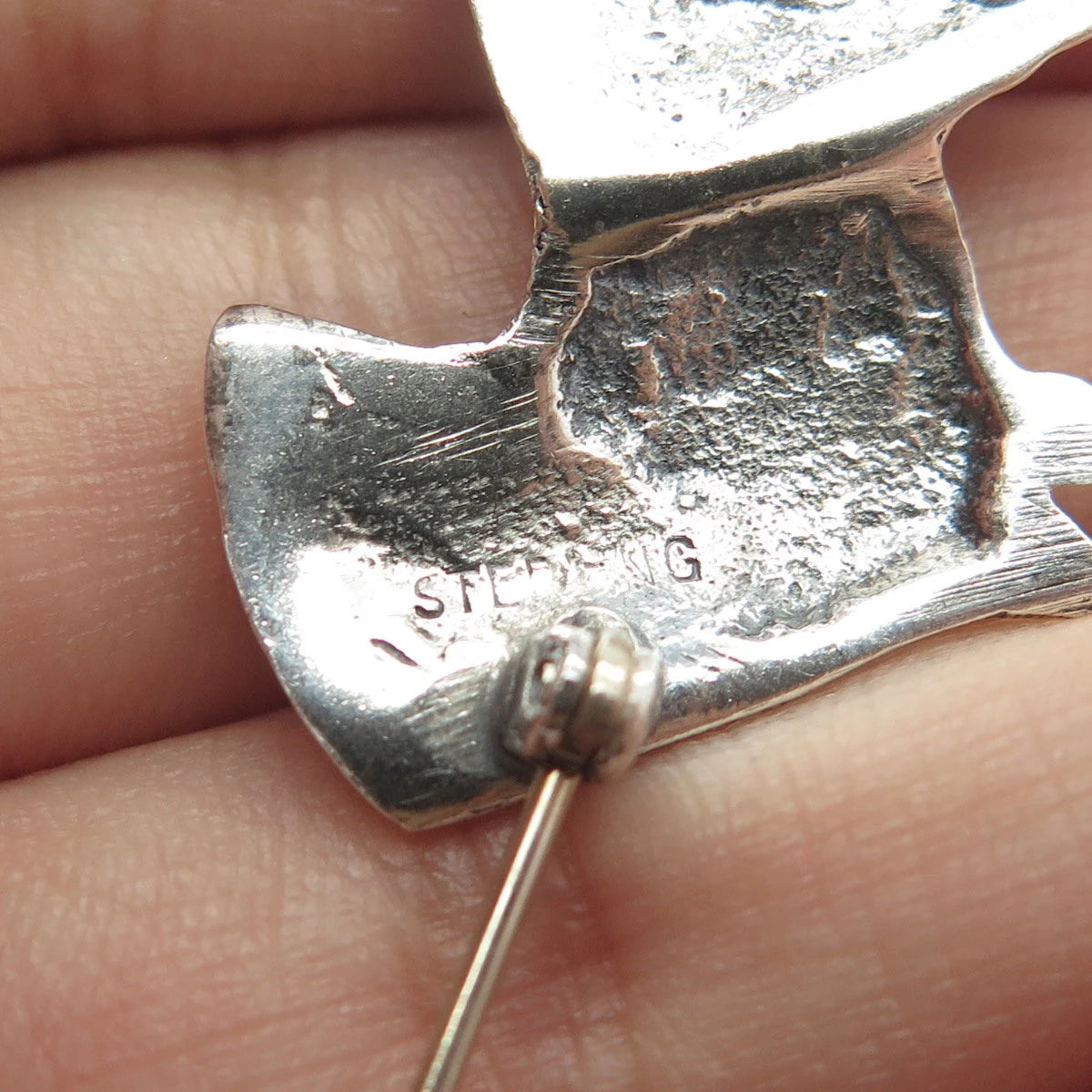925 Sterling Silver Vintage Horse's Head Pin Brooch
