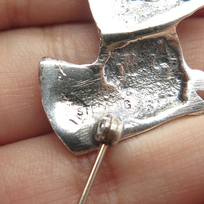 925 Sterling Silver Vintage Horse's Head Pin Brooch