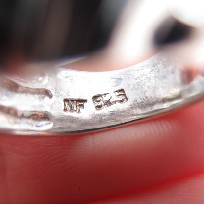 CHAPAL ZENRAY 925 Sterling Silver Vintage Modernist Oxidized Ring Size 6