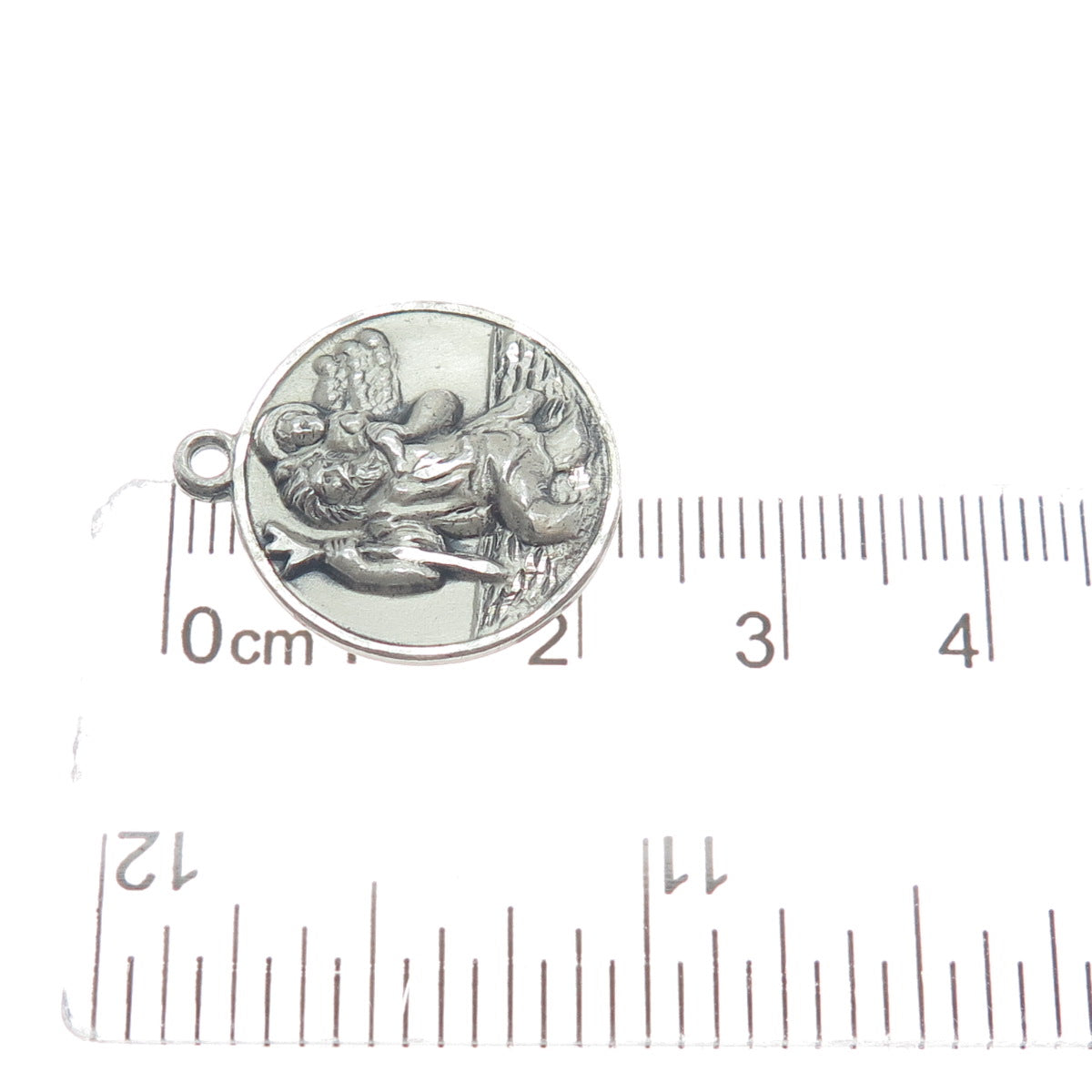 BREADNER CO. 925 Sterling Silver Vintage St. Christopher Religious Mini Pendant