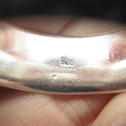925 Sterling Silver Vintage Classic Wedding Wide Band Ring Size 14.25
