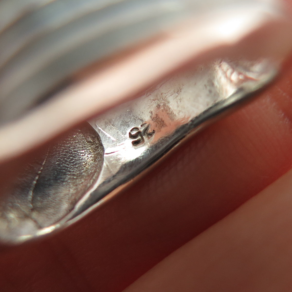 925 Sterling Silver Vintage Modernist Multi-Row Oxidized Ring Size 7