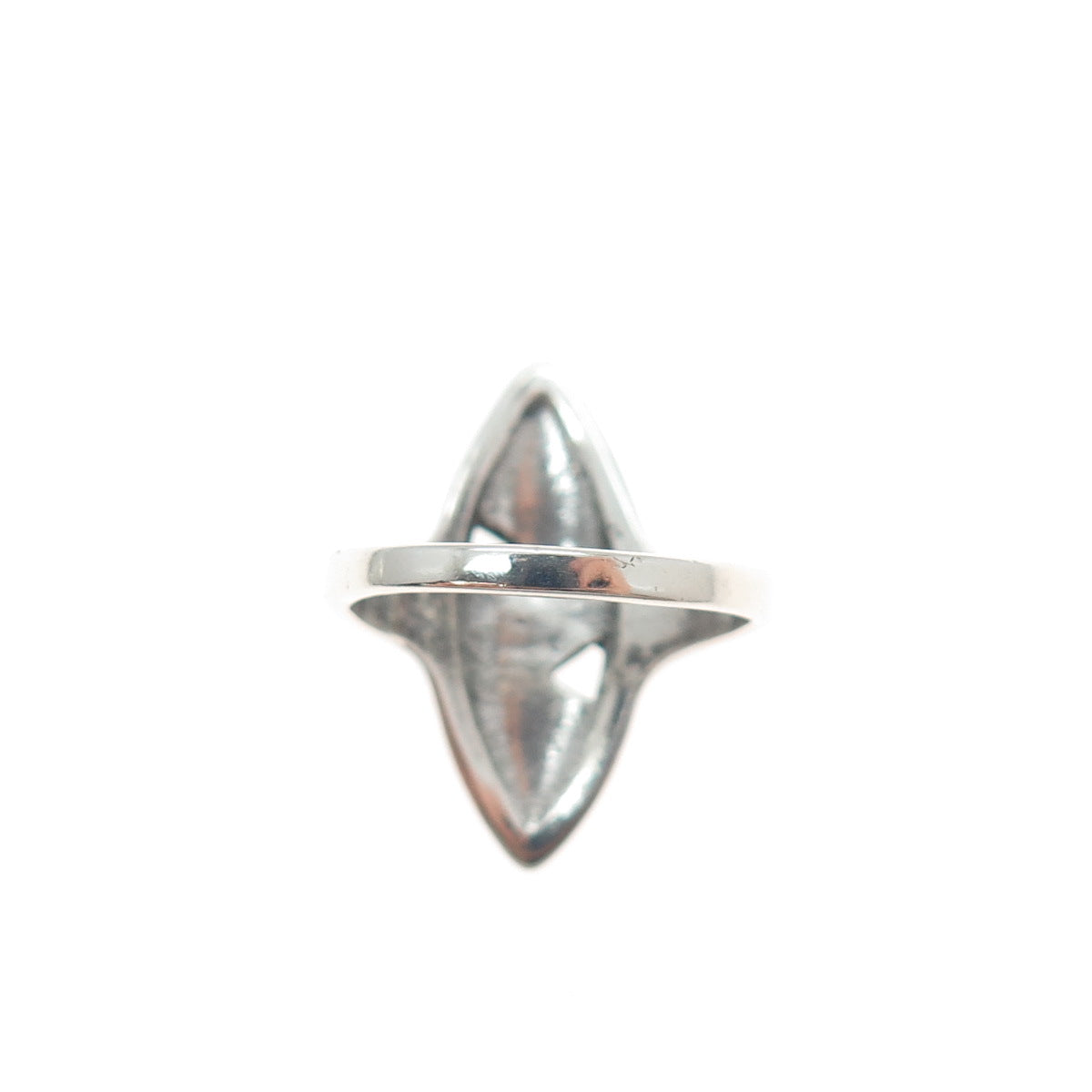 SILVER FOX 925 Sterling Vintage Modernist Dotted Oxidized Ring Size 6.25