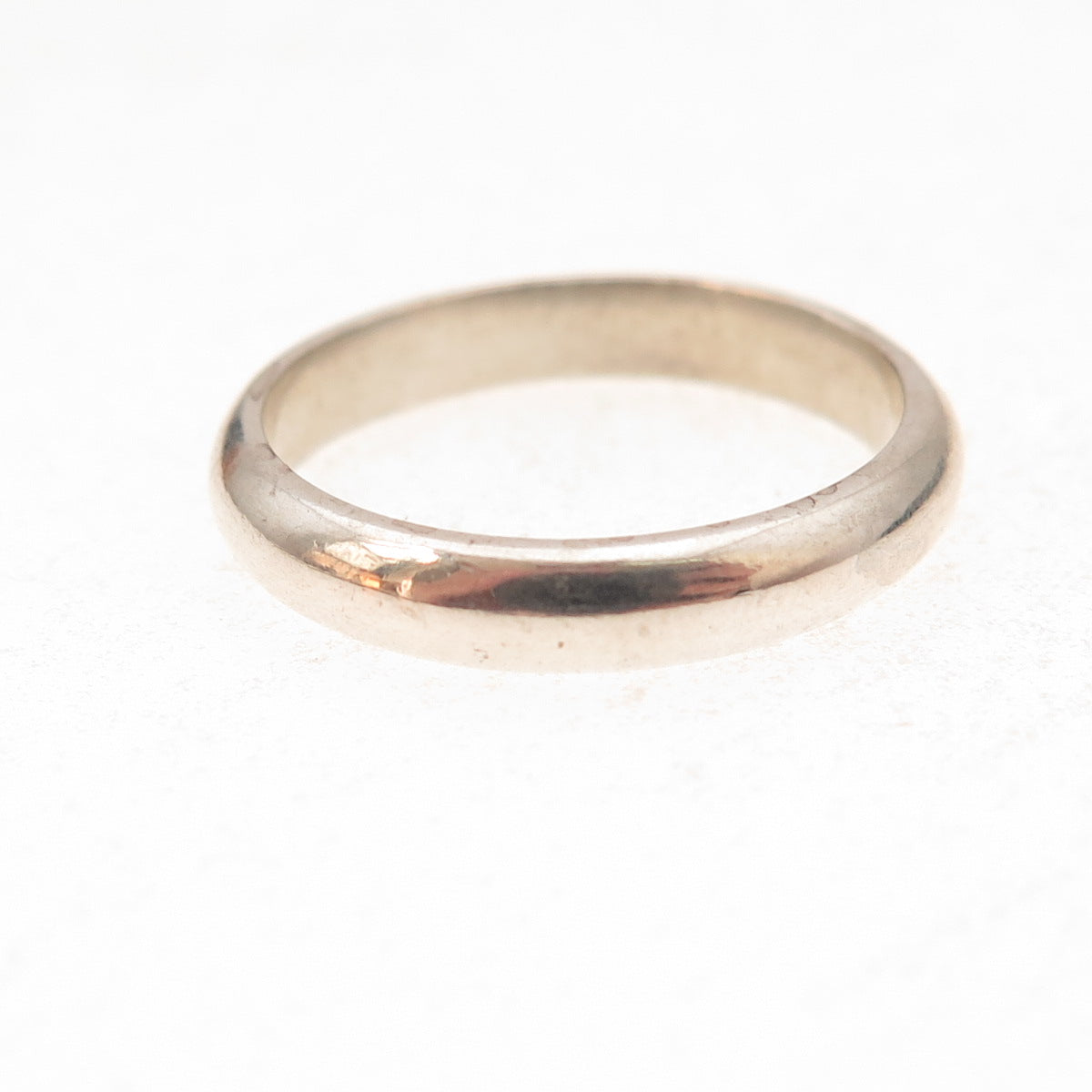 835 Silver Vintage Classic Wedding Oxidized Band Ring Size 7.25