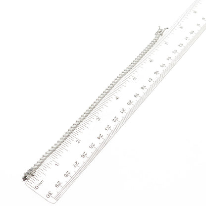 925 Sterling Silver Marquise-Cut C Z Link Bracelet 7.25"