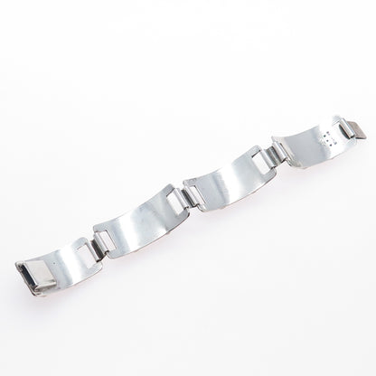 GEORG JENSEN 925 Sterling Silver Antique Acorn Panel Link Bracelet 6.75" #478