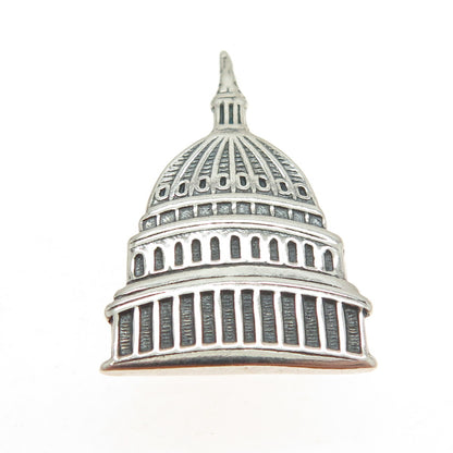 HAMILTON & HAMILTON 925 Sterling Silver Vintage United States Capitol Pendant