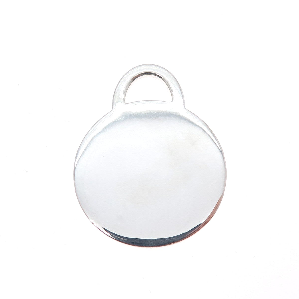 TIFFANY & CO. 925 Sterling Silver Vintage 2001 Round Tag Charm Pendant