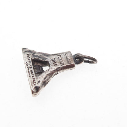 Bates & Klinke 925 Sterling Silver Vintage Wawona Tunnel Tree 3D Charm Pendant