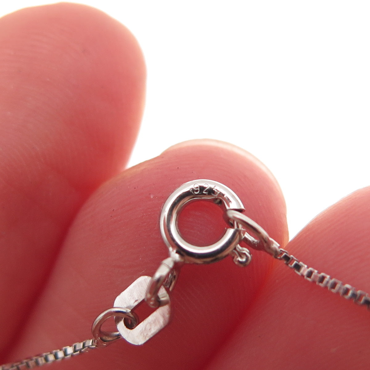 925 Sterling Round & Tapered Baguette-Cut C Z Cross Box Chain Necklace 18"