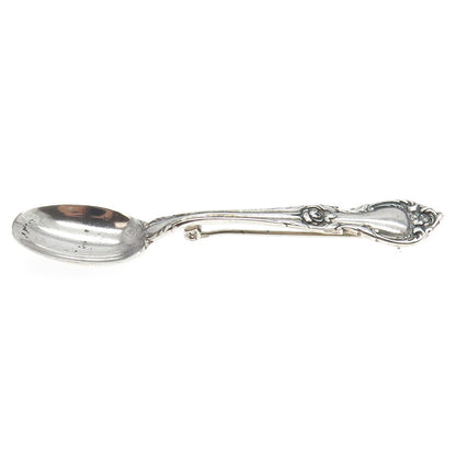 LUNT 925 Sterling Silver Vintage 1961 Alexandra Spoon Pin Brooch