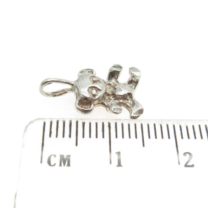 925 Sterling Silver Vintage Teddy Bear Pendant