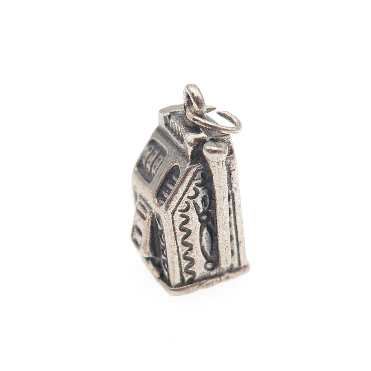 Old Pawn 925 Sterling Silver Vintage Slot Machine Casino 3D Mini Charm Pendant