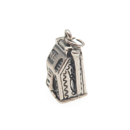 Old Pawn 925 Sterling Silver Vintage Slot Machine Casino 3D Mini Charm Pendant
