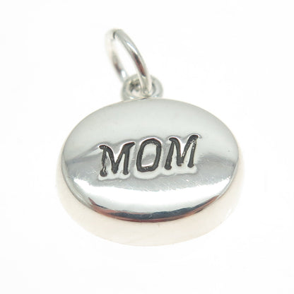 925 Sterling Silver Vintage "Mom" Tag Pendant