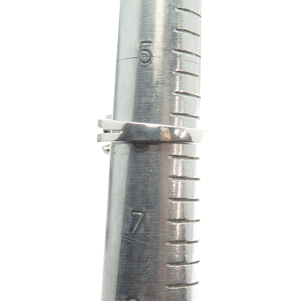 925 Sterling Silver Real Round-Cut Blue Topaz & C Z Modernist Ring Size 6