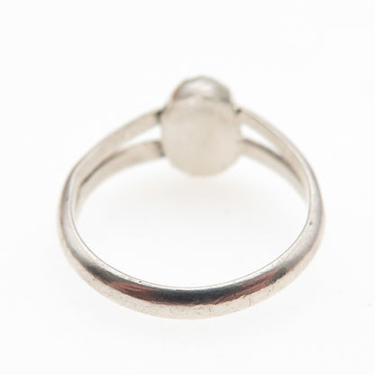 Old Pawn 925 Sterling Silver Vintage Southwestern Turquoise Tribal Ring Size 4.5