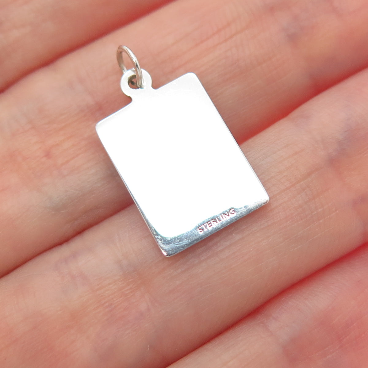 925 Sterling Silver Red Enamel I Ignore People Like I'm Taken Minimalist Pendant