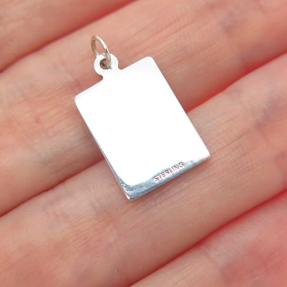 925 Sterling Silver Red Enamel I Ignore People Like I'm Taken Minimalist Pendant