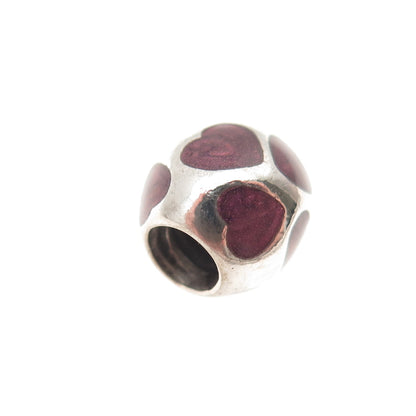 Pandora 925 Sterling Silver Enamel Love You Slide Bead Charm