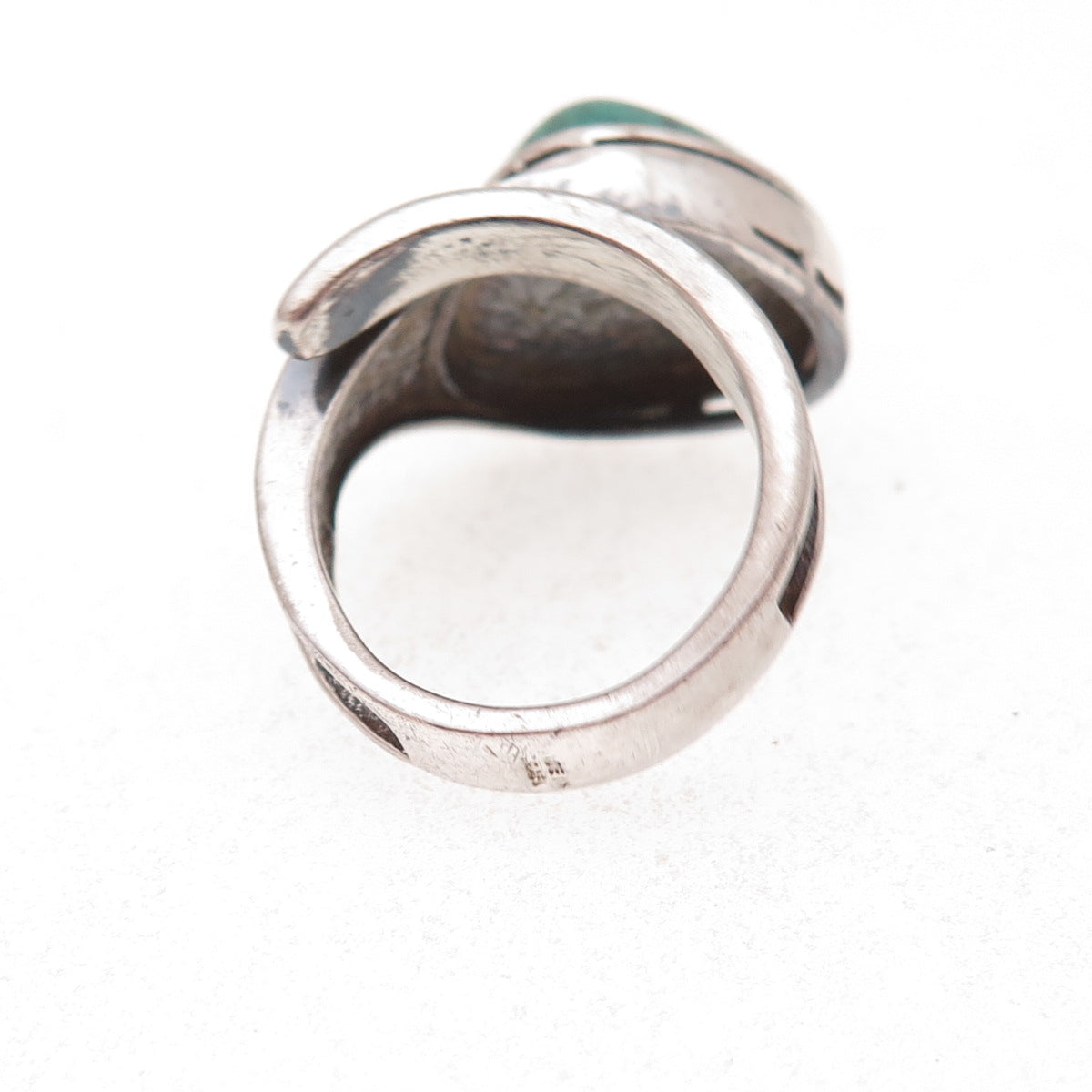 925 Sterling Silver Vintage Israel Real Eilat Modernist Adjustable Ring Size 5.5