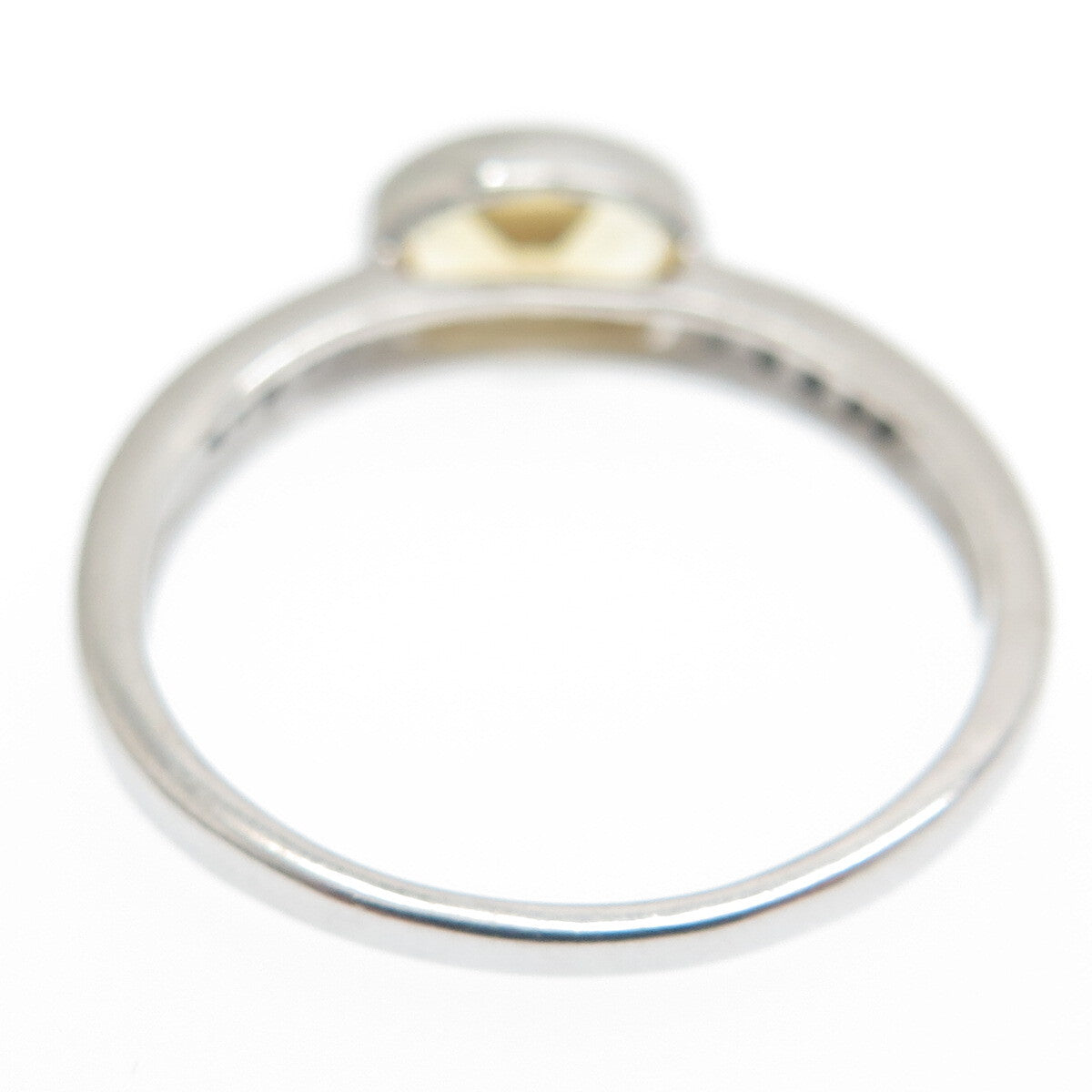 925 Sterling Silver Real Round-Cut Diamond & Oval-Cut Citrine Ring Size 8