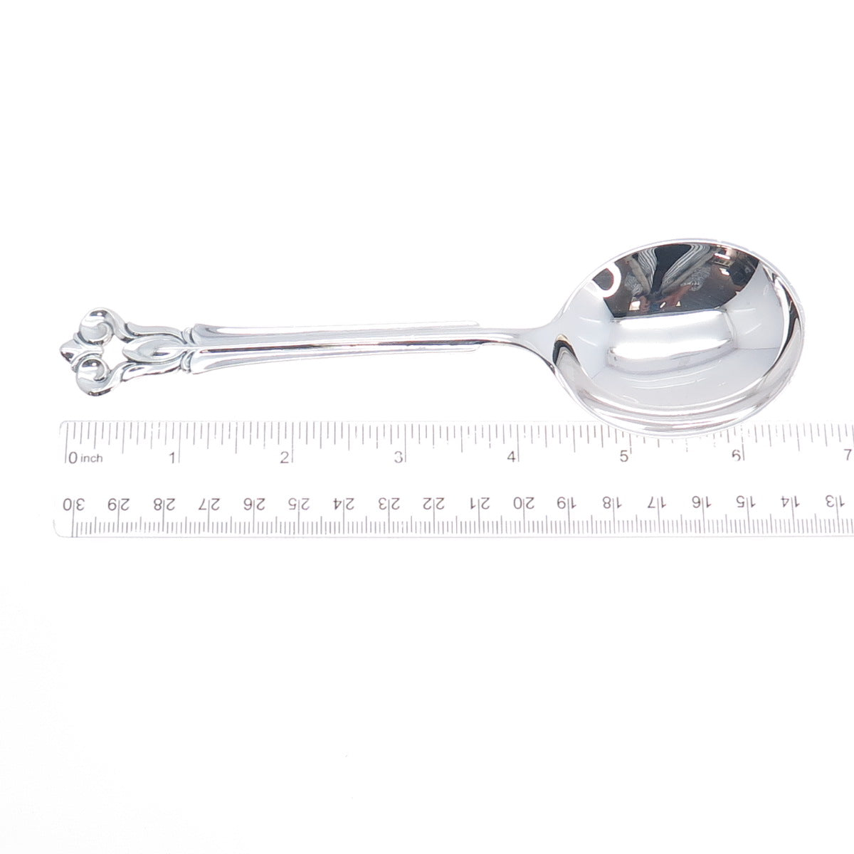 COHR 925 Sterling Silver Antique Denmark Monica Round Bowl Soup Spoon