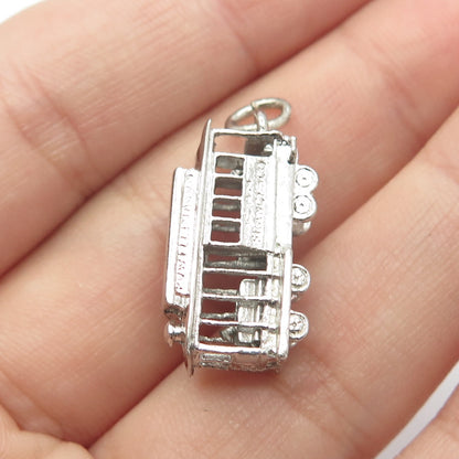 925 Sterling Silver Vintage San Francisco Bus Pendant