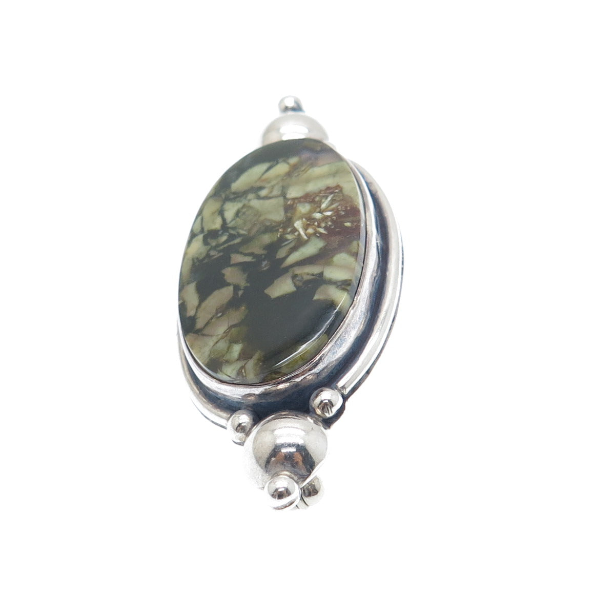 TSJC TOM JENNY SCHLECHT Old Pawn 925 Sterling Silver Vintage Agate Pin Brooch