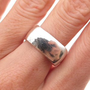 Joseph Esposito 925 Sterling Silver Vintage Oxidized Square Band Ring Size 7.25