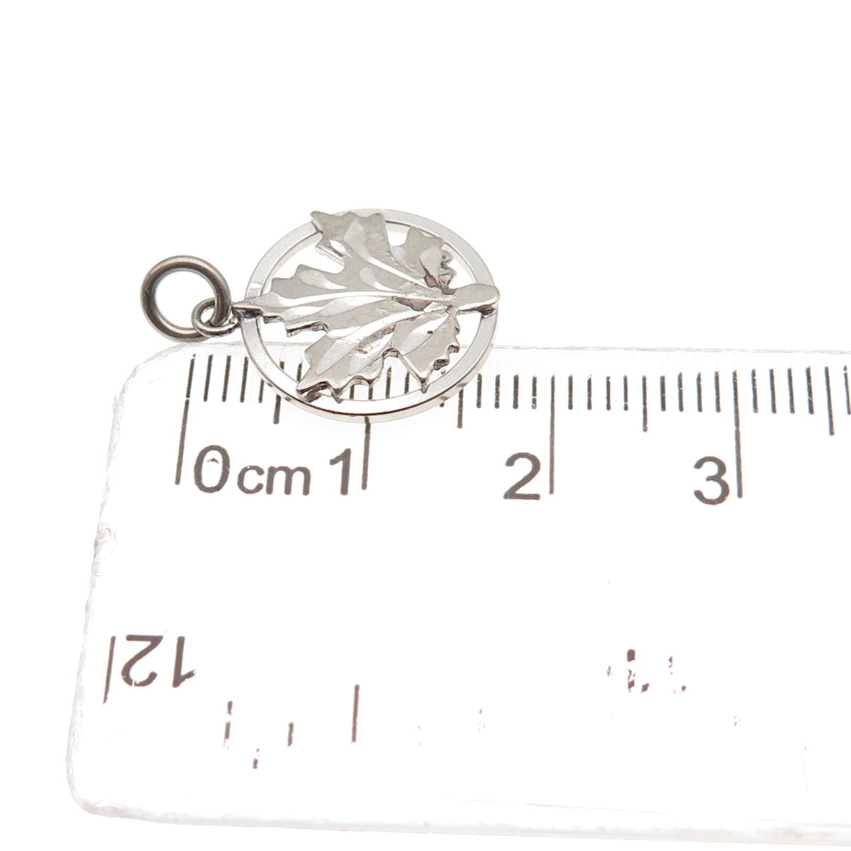 925 Sterling Silver Vintage Maple Leaf Mini Charm Pendant