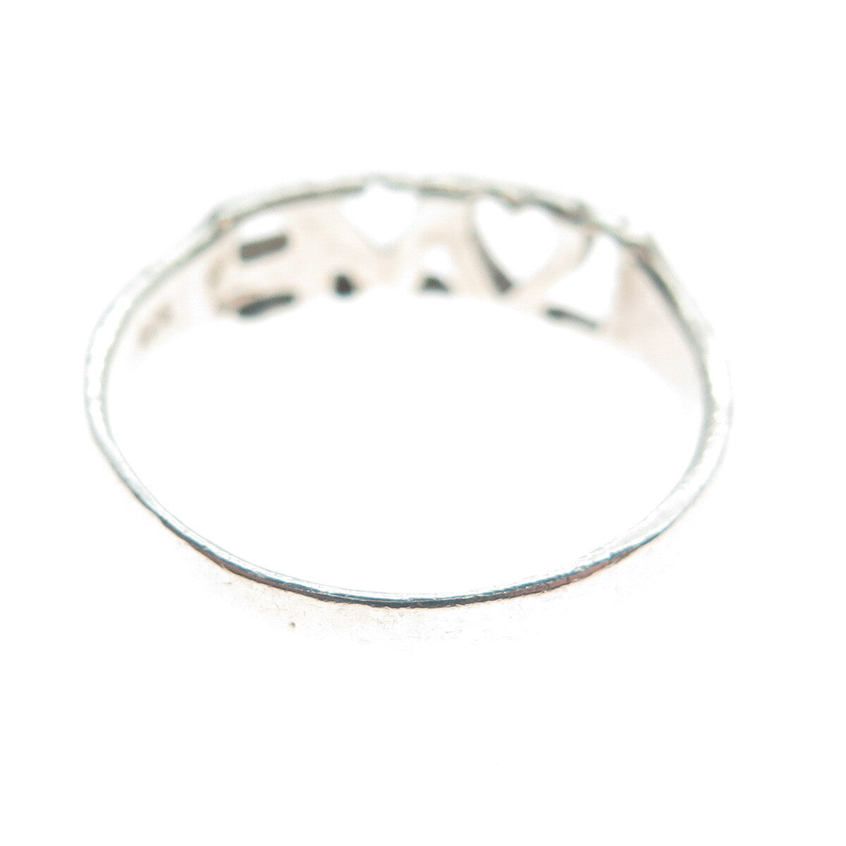 925 Sterling Silver Vintage "Love" Ring Size 8.25