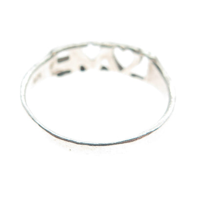 925 Sterling Silver Vintage "Love" Ring Size 8.25
