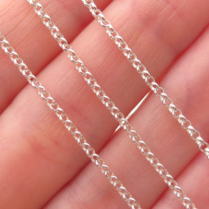 Han 925 Sterling Silver Rolo Chain Necklace 18"