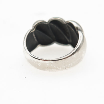 Chapal Zenray 925 Sterling Silver Vintage Modernist Oxidized Ring Size 7
