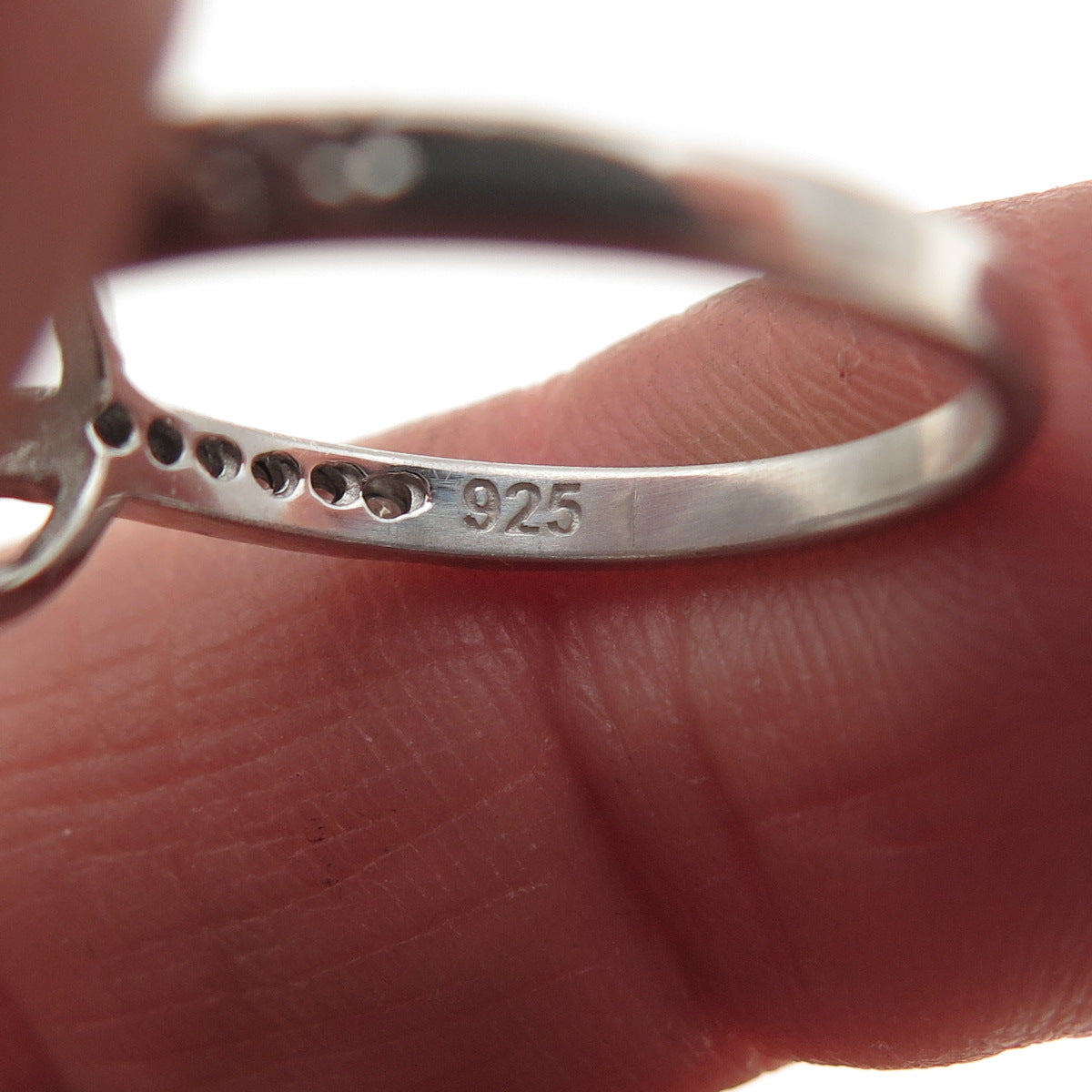 925 Sterling Silver Round-Cut C Z Promise Ring Size 6