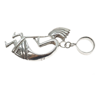 Old Pawn 925 Sterling Silver Vintage Southwestern Kokopelli Tribal Charm Pendant