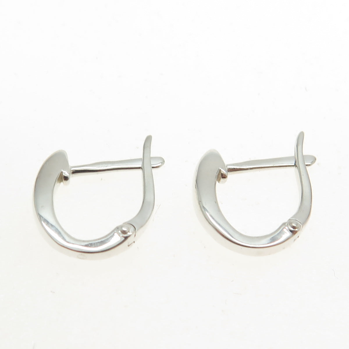 925 Sterling Silver Fisher Hook Hoop Earrings