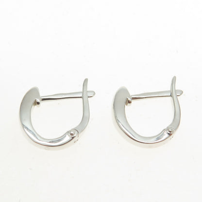 925 Sterling Silver Fisher Hook Hoop Earrings