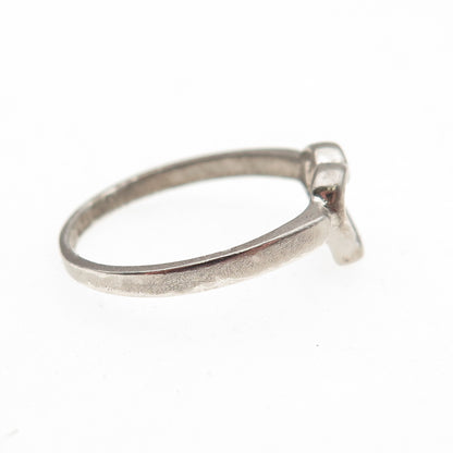 925 Sterling Silver Open Heart Ring Size 9