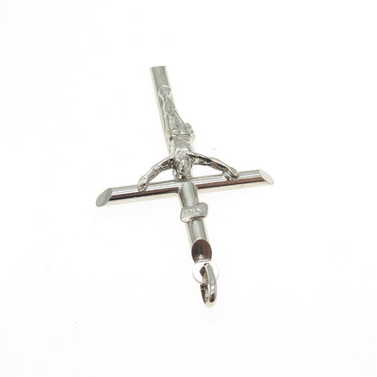 925 Sterling Silver Vintage Italy Crucifix Cross Religious Pendant