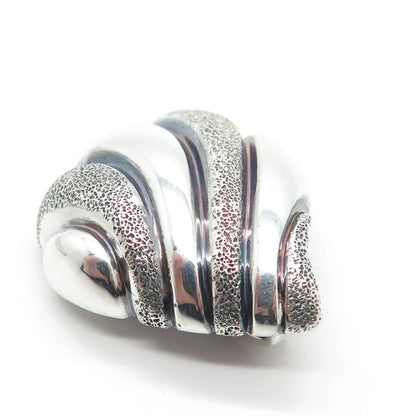 925 Sterling Silver Vintage Italy Milor Ribbed Pendant