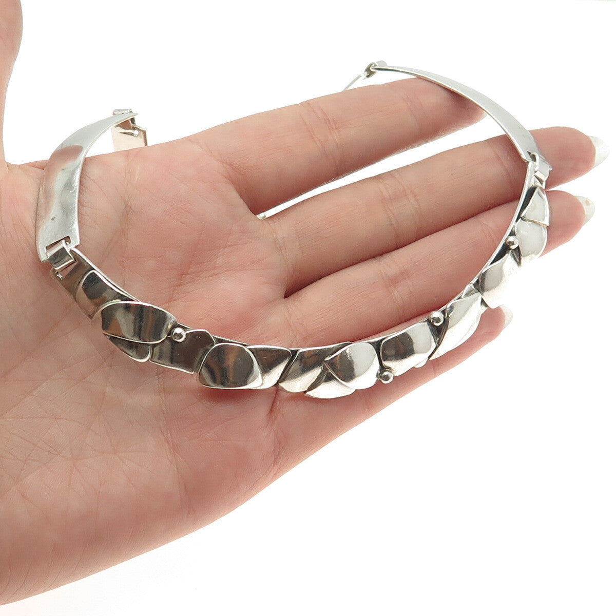 KAI ORIGNAL 925 Sterling Silver Vintage Modernist Necklace 14"