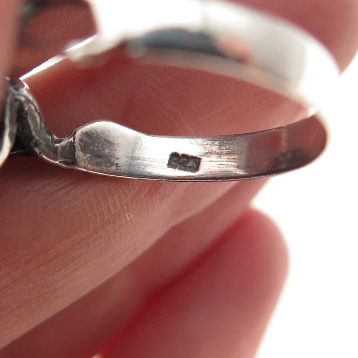925 Sterling Silver Vintage Erotic Scene Oxidized Ring Size 9.75
