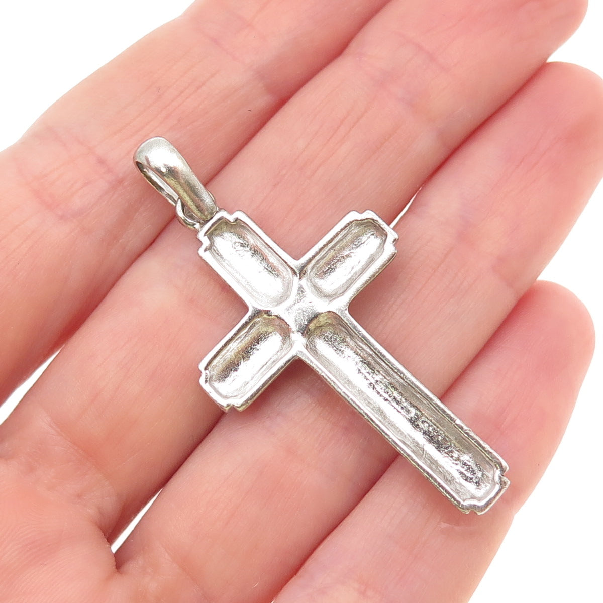 925 Sterling Silver Vintage Crucifix Cross Charm Pendant