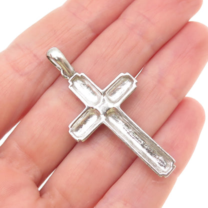 925 Sterling Silver Vintage Crucifix Cross Charm Pendant