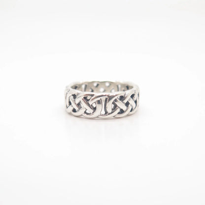 925 Sterling Silver Vintage Celtic Band Ring Size 5